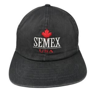 Semex USA Snapback Cap Black One Size Adjustable Embroidered Victory Caps